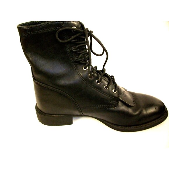 Ariat Heritage Lacer II Boots Women 7.5 Black Leather Western GREAT CONDITION! - Picture 6 of 12